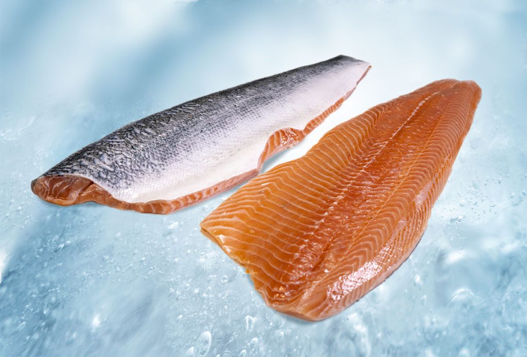 Salmon with skin