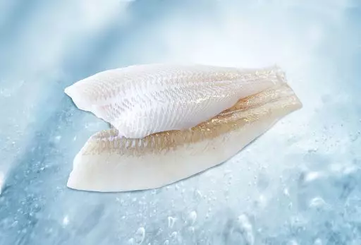 Plaice fillet black and white